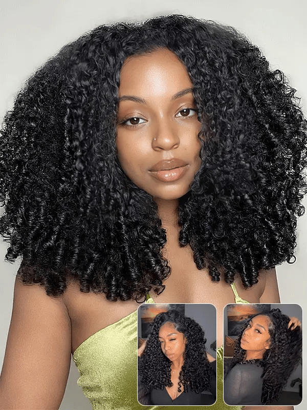 Insta Wig Burmese Curl 3 IN 1 Half Wig Glueless Flexi-Fit Drawstring Wig HWP LUX